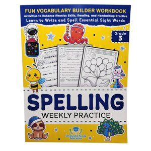 NEW Spelling Weekly Practice Workbook Book Activity School Homeschool Supplies G